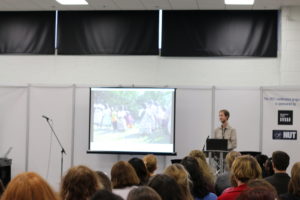 Laurence at the lectern - Music Expo